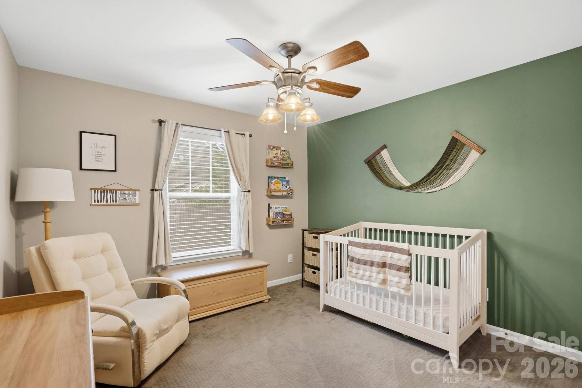 1198 Jasmine Drive, Fort Mill, SC 29707 Bedroom #3 with ceiling fan