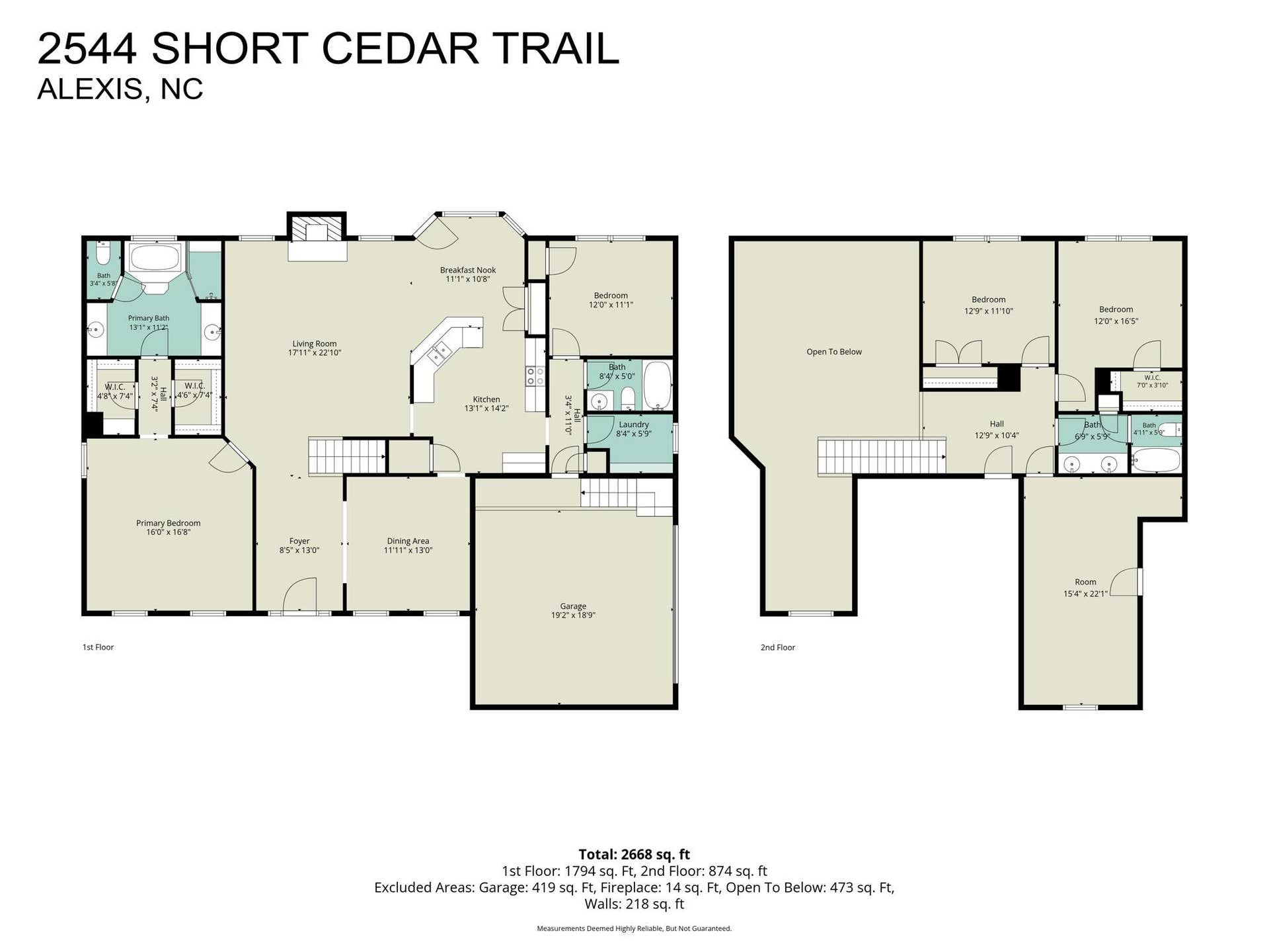 2544 Short Cedar Trail, Alexis, NC 28006