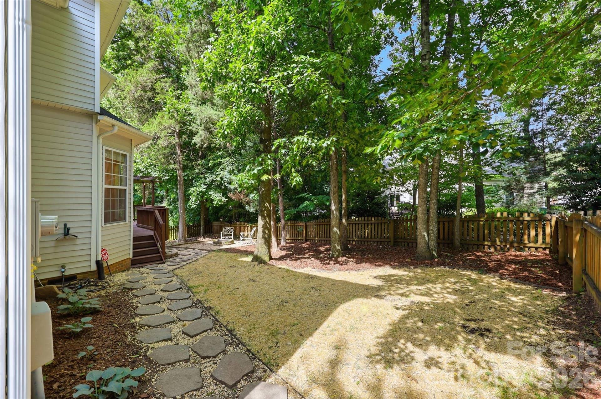 6832 Charter Hills Road, Charlotte, NC 28277 Newly Seeded Backyard