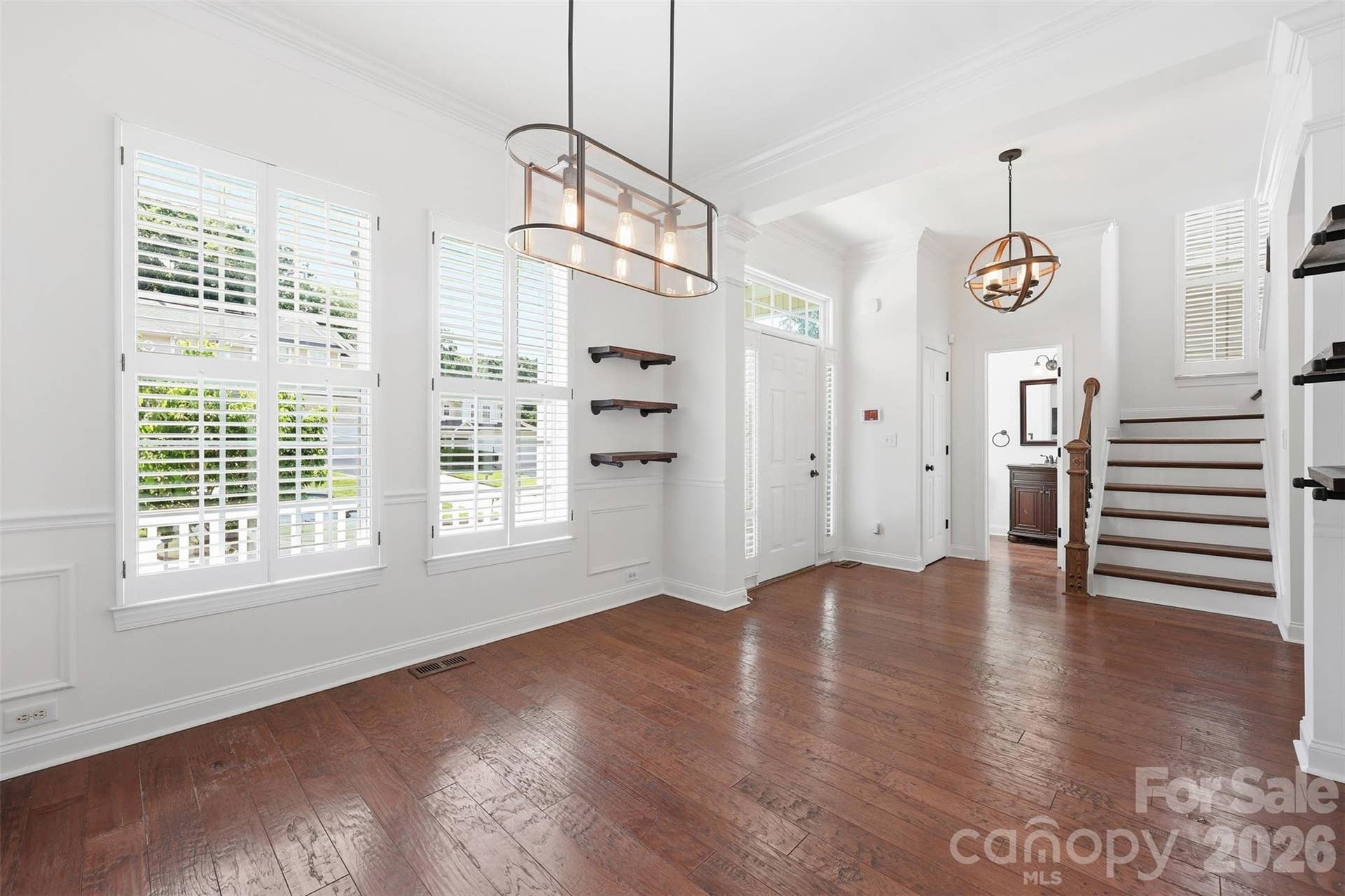 6832 Charter Hills Road, Charlotte, NC 28277 Entry Foyer & Dinning Room with ample natural light!
