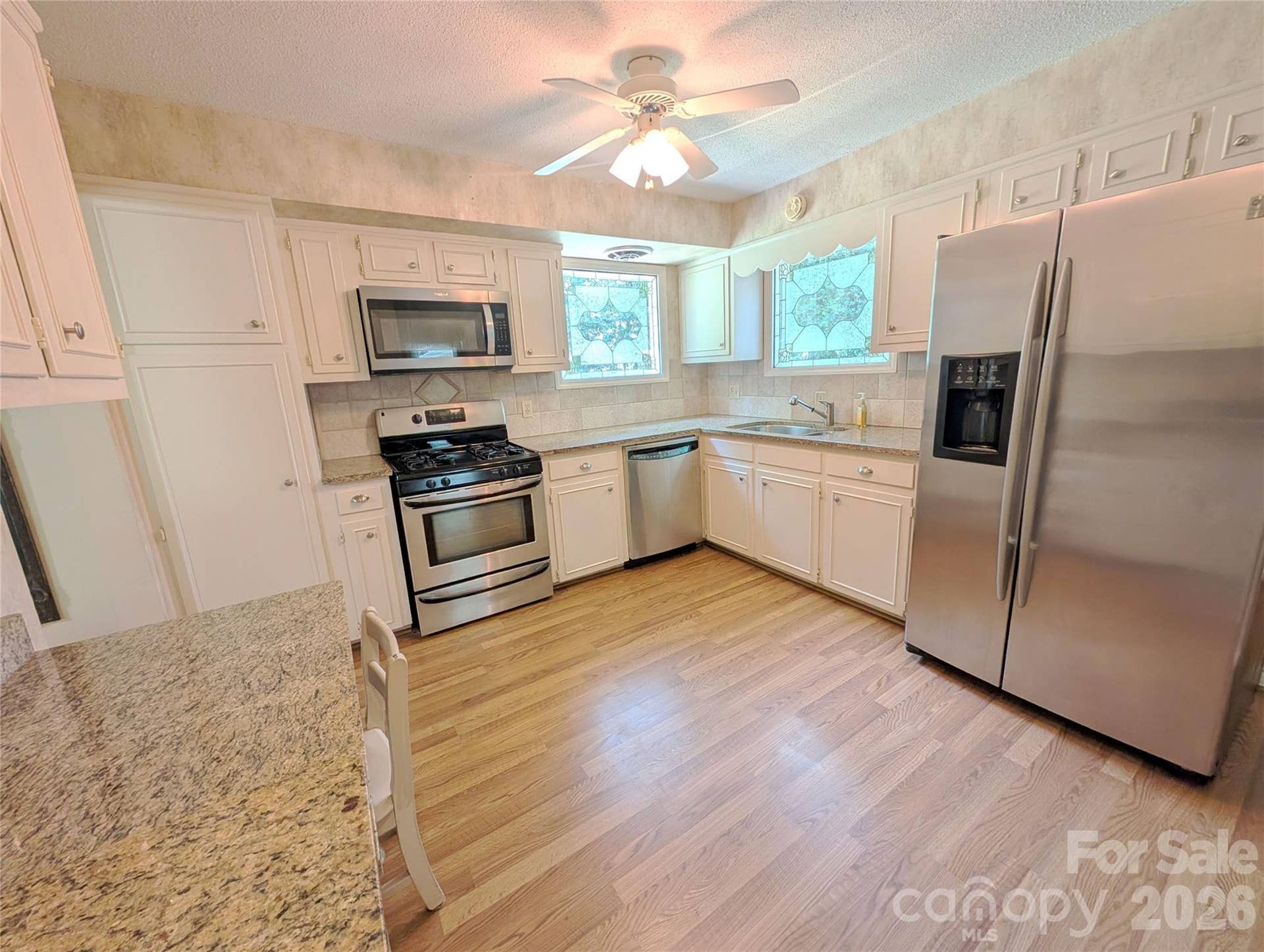Kitchen with granite counters