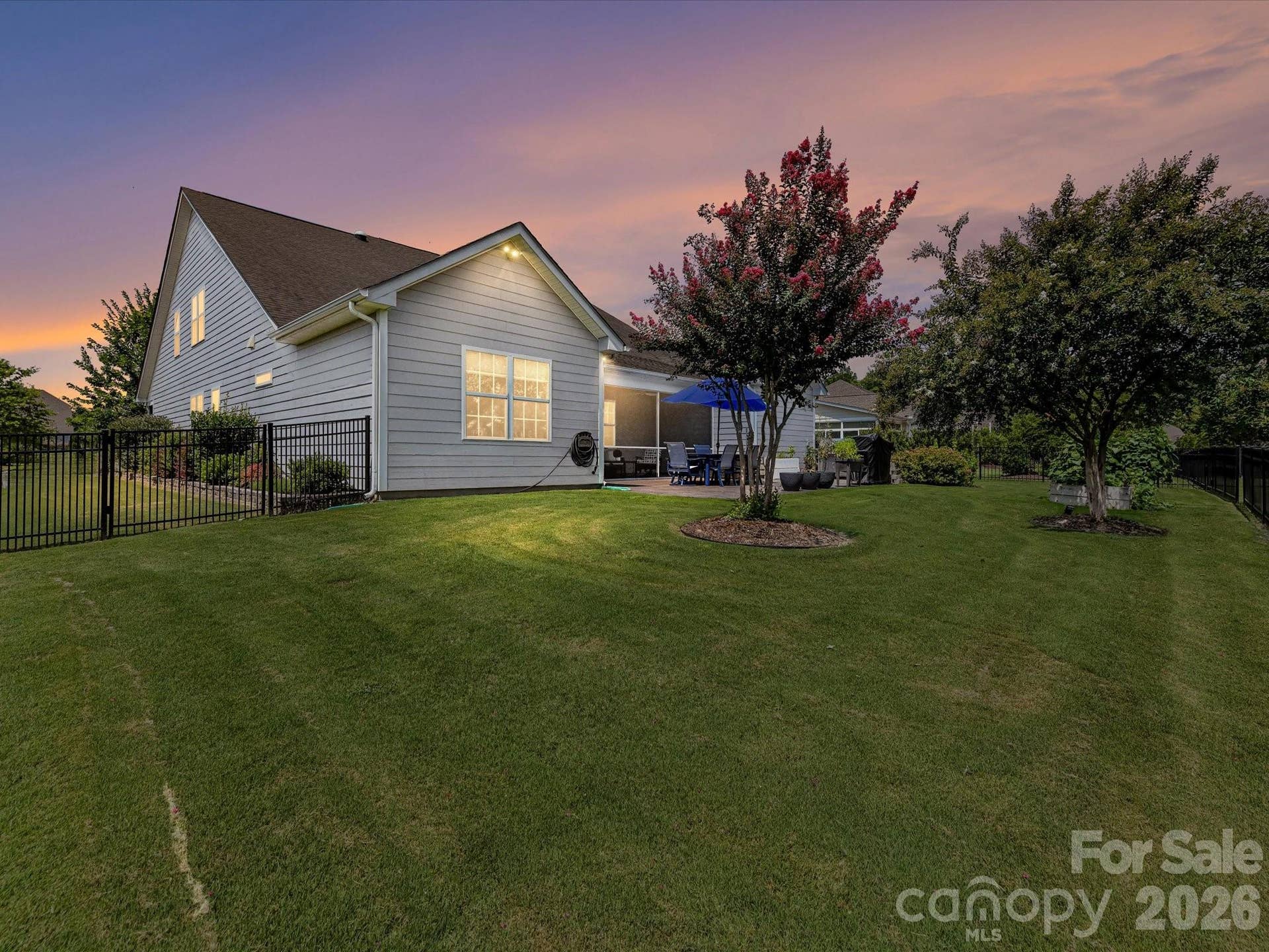 Twilight View of Rear of Home
