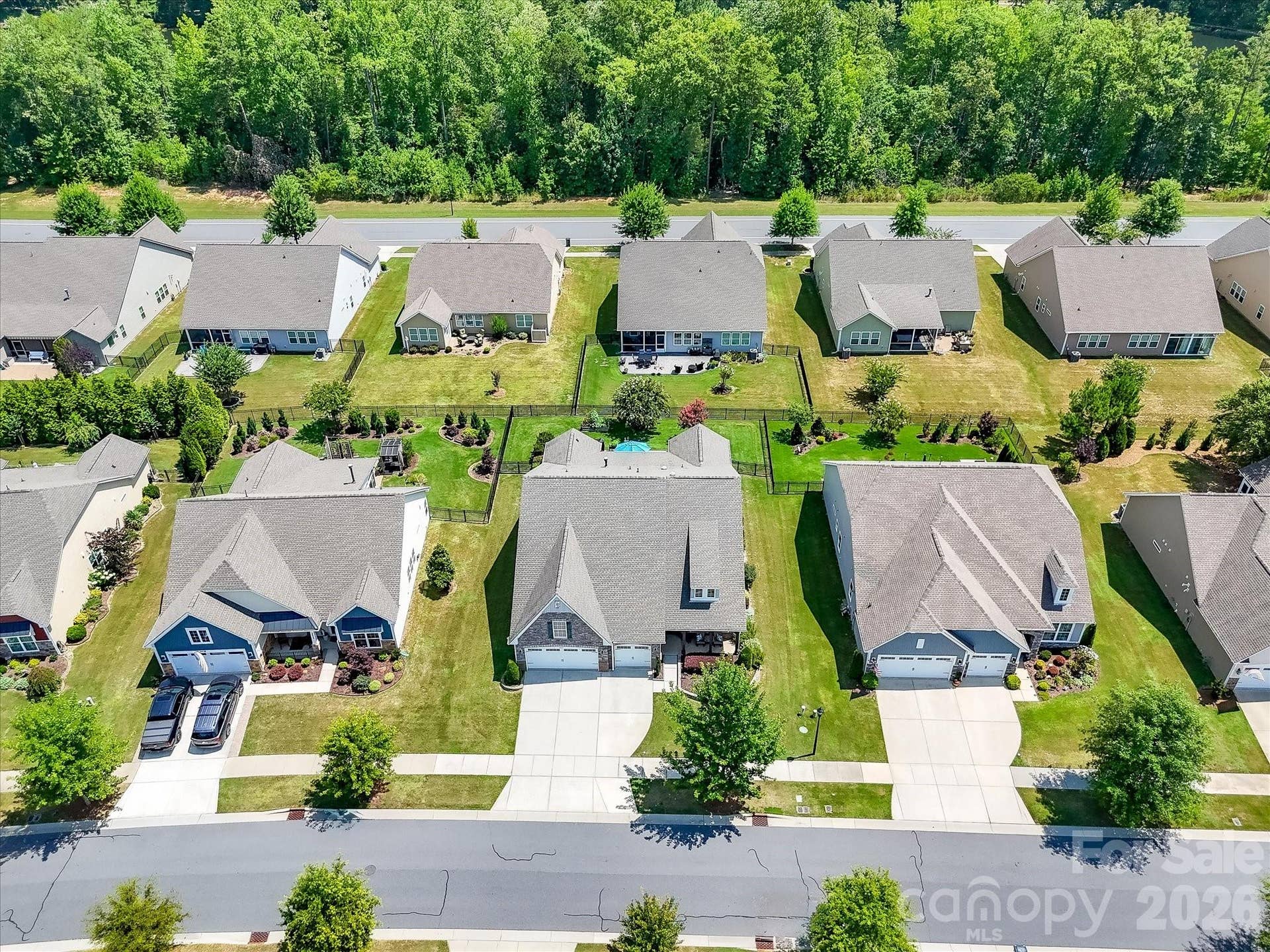 Drone View Showing Proximity to Lake behind the Trees