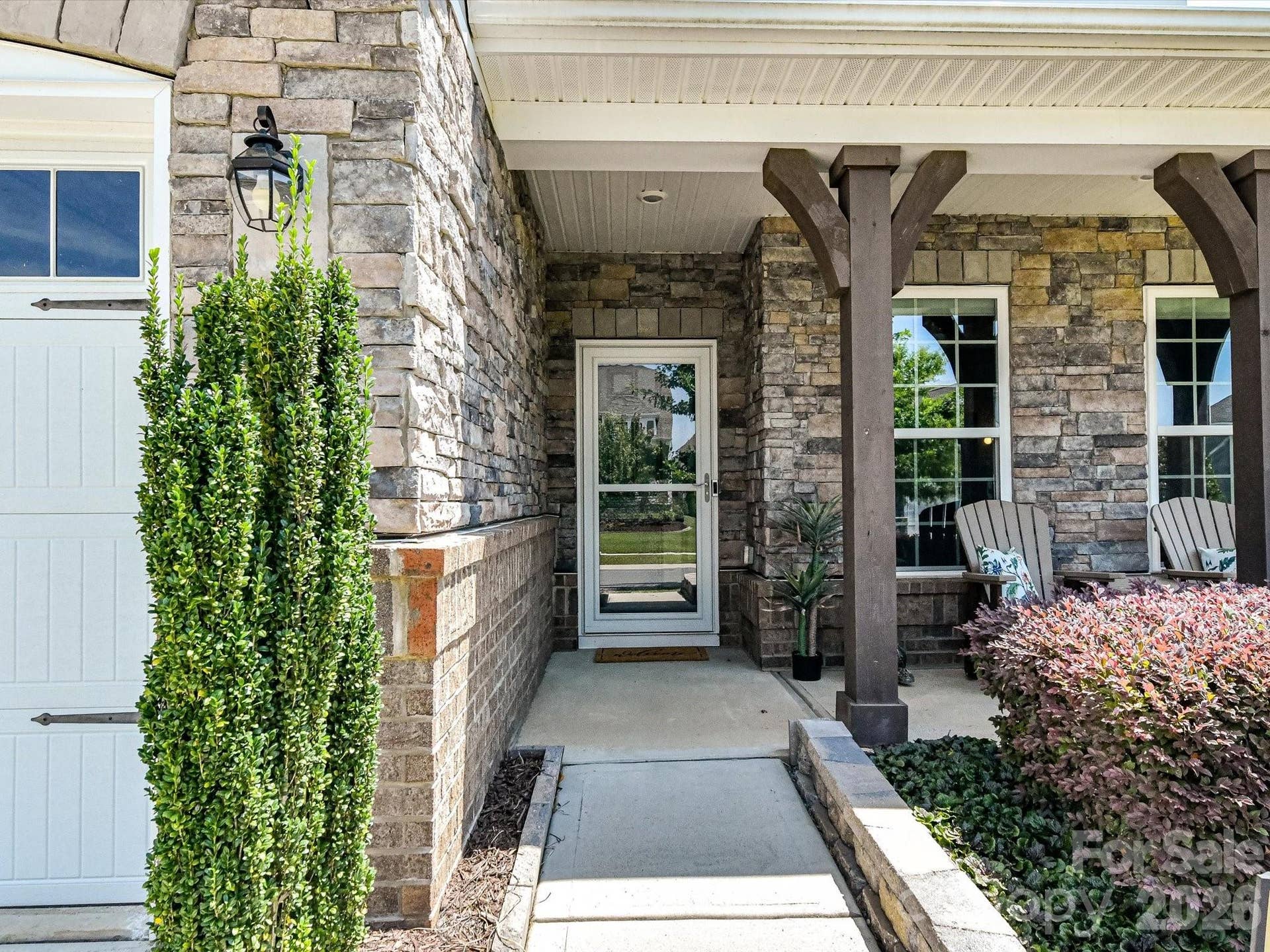 Covered Front Entry with Storm Door