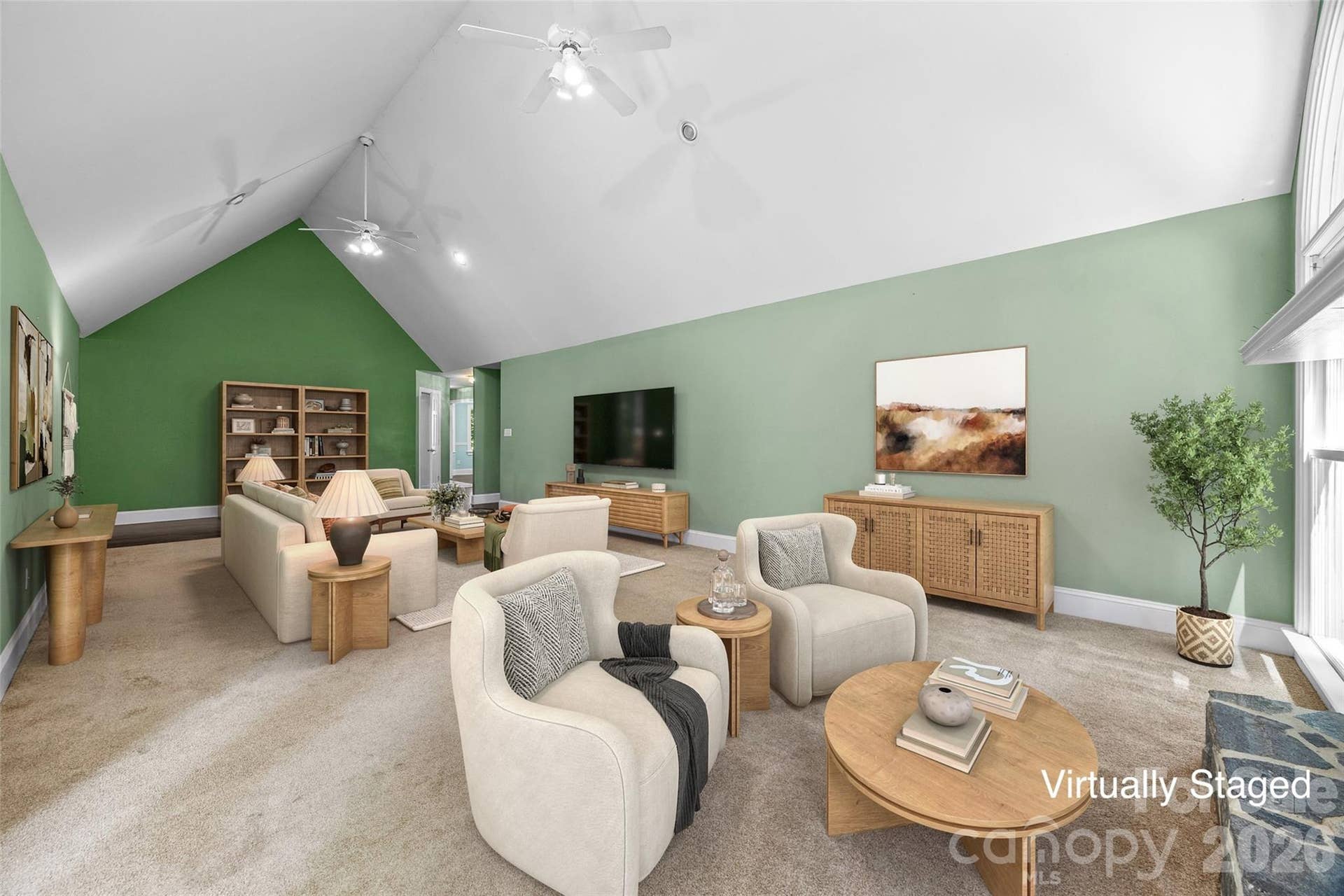 Living Room Virtually Staged