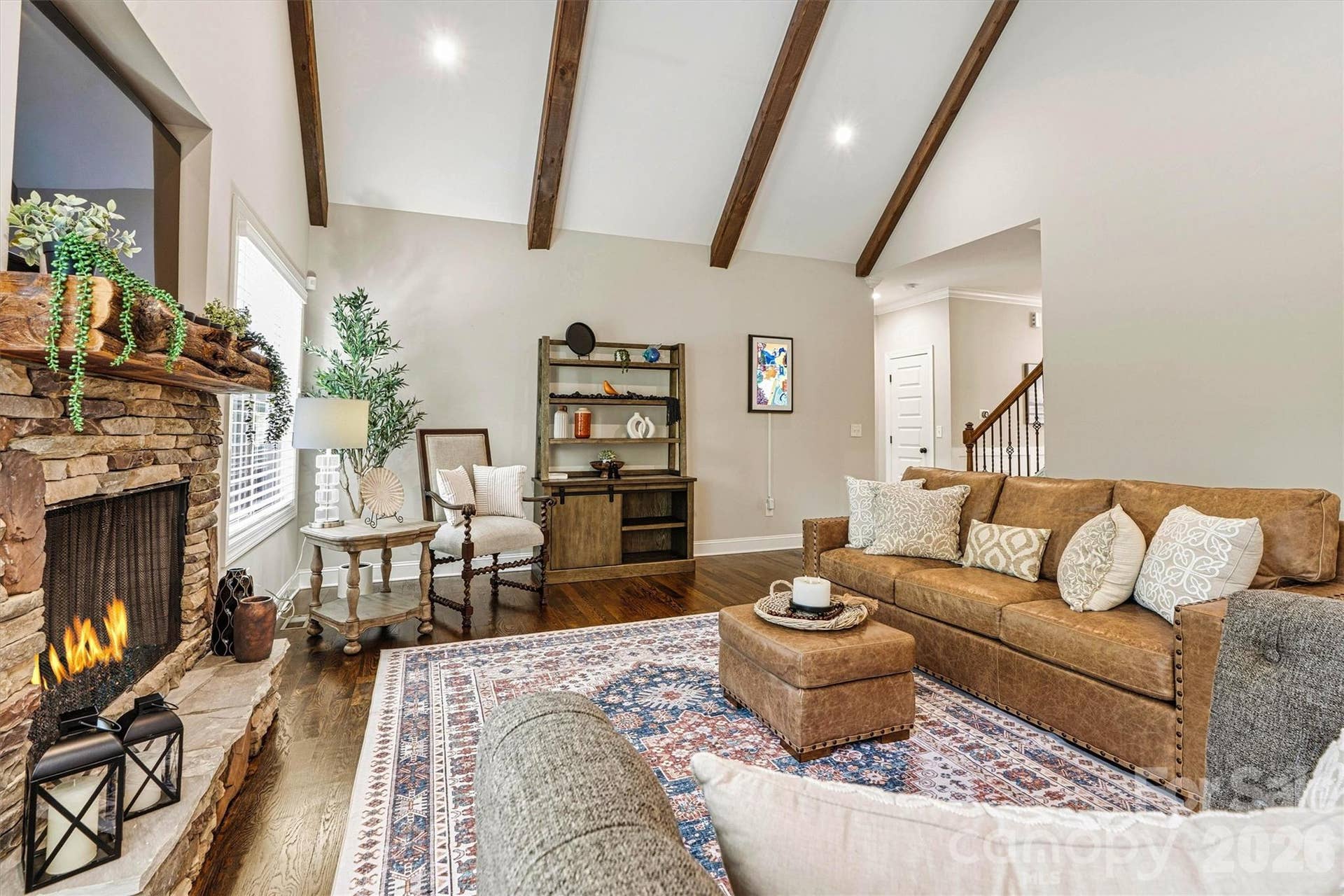 Plenty of natural light enhances this space