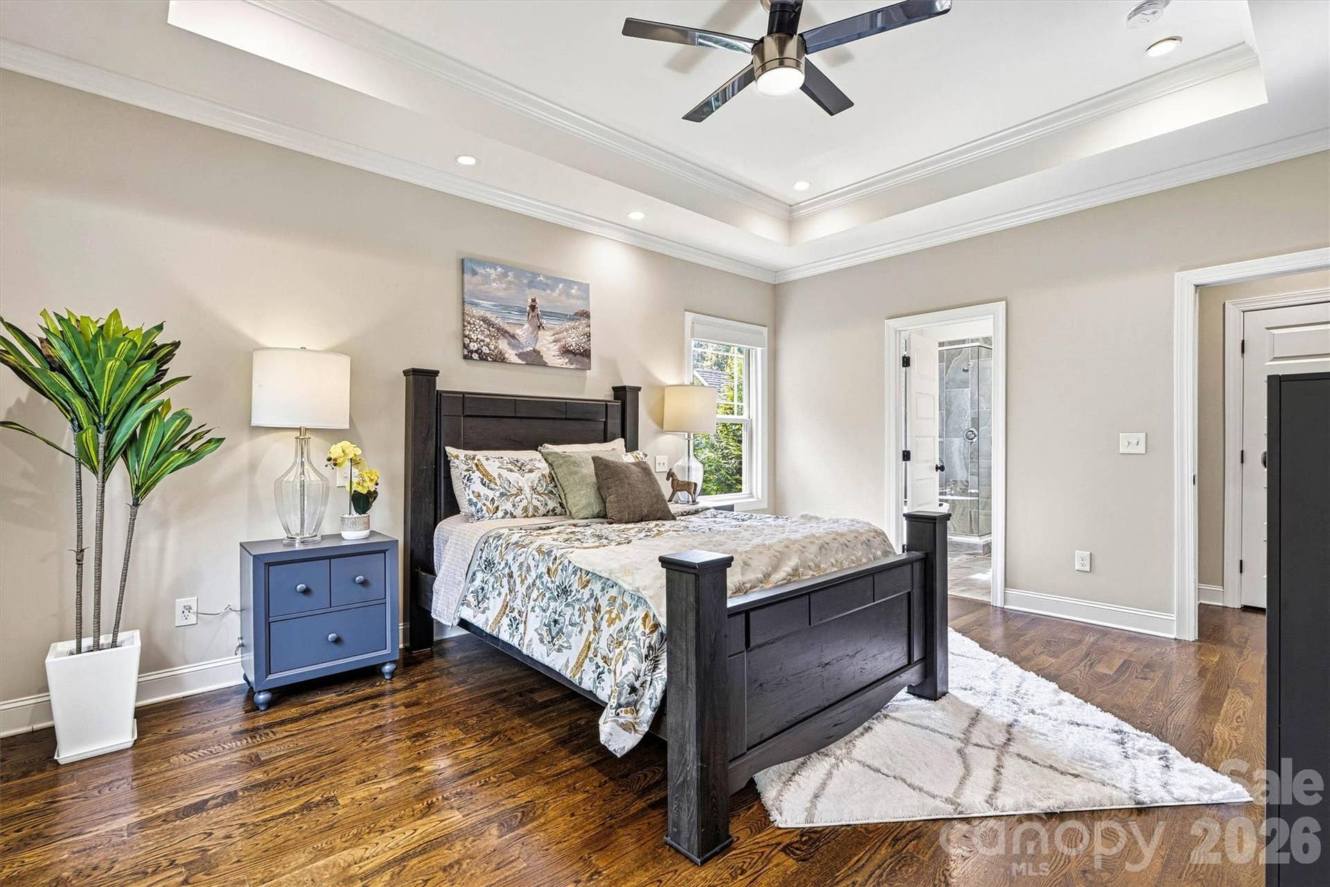 Tray ceiling and recessed lighting