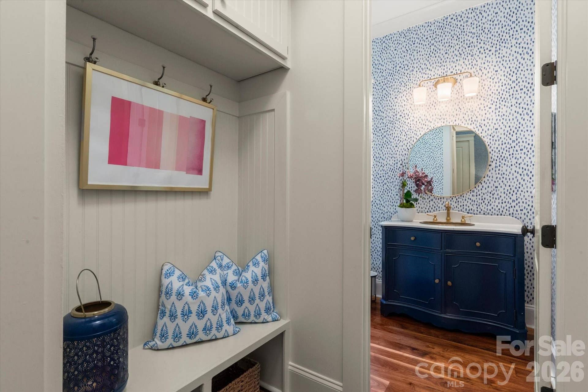 Function meets form in this highly organized transition space, positioned perfectly off the garage entrance.