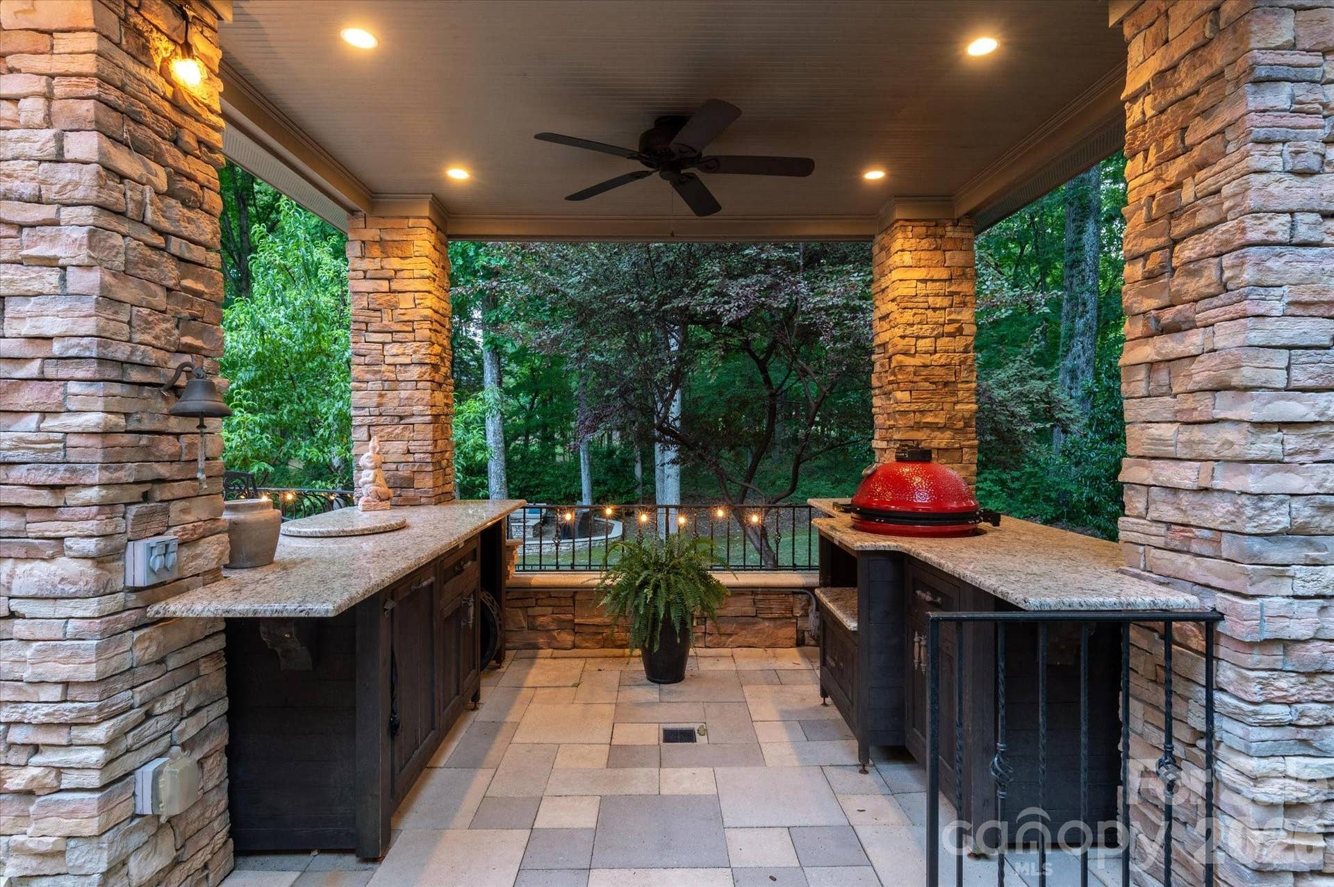 Grill chef's delight with all the covered amenities right off the Kitchen area.