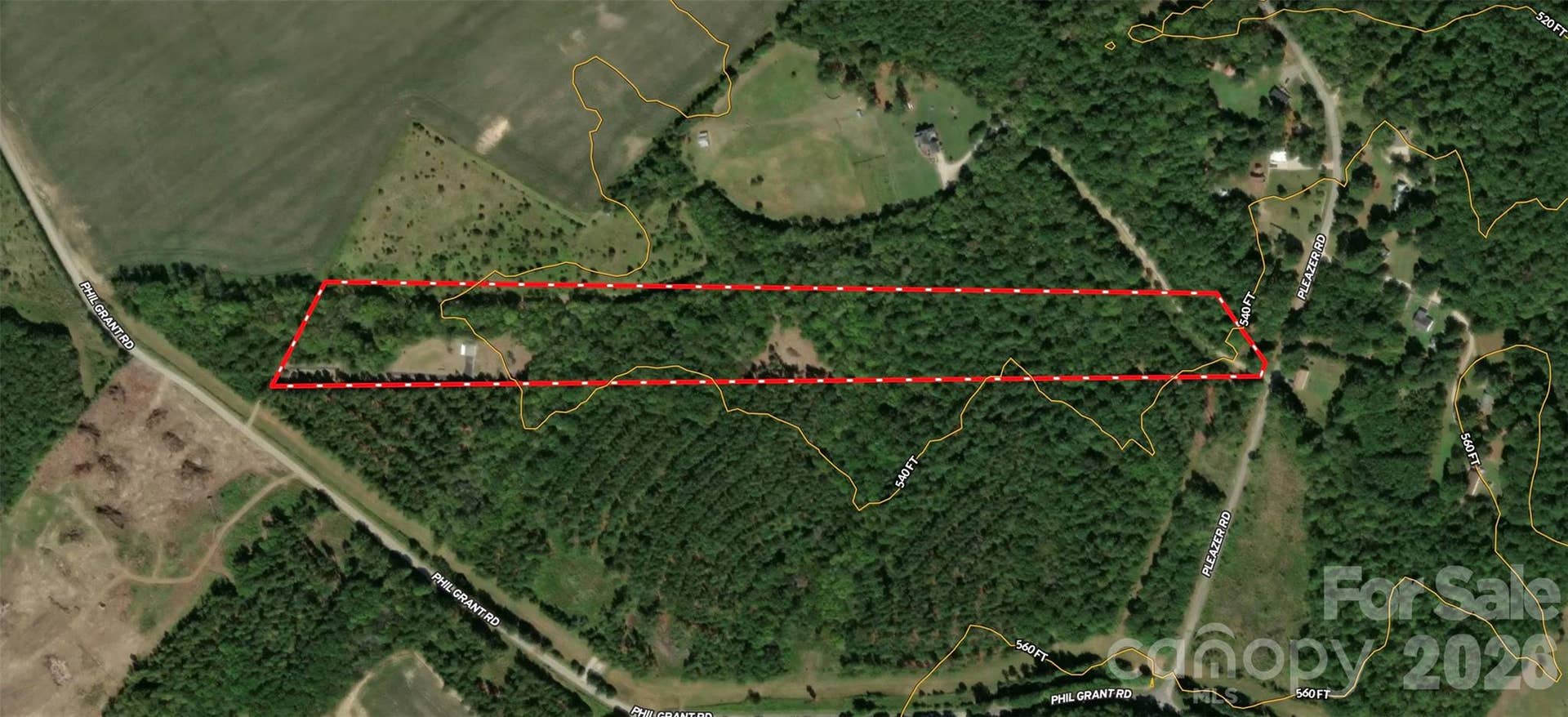 2597 Phil Grant Road, Rock Hill, SC 29730 contour map