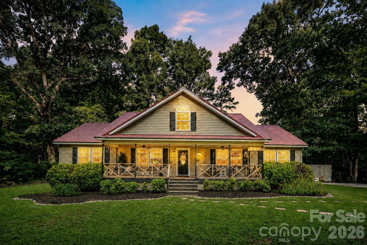 751 Church Road, Rock Hill, SC 29730 Modern Farmhouse at twilight