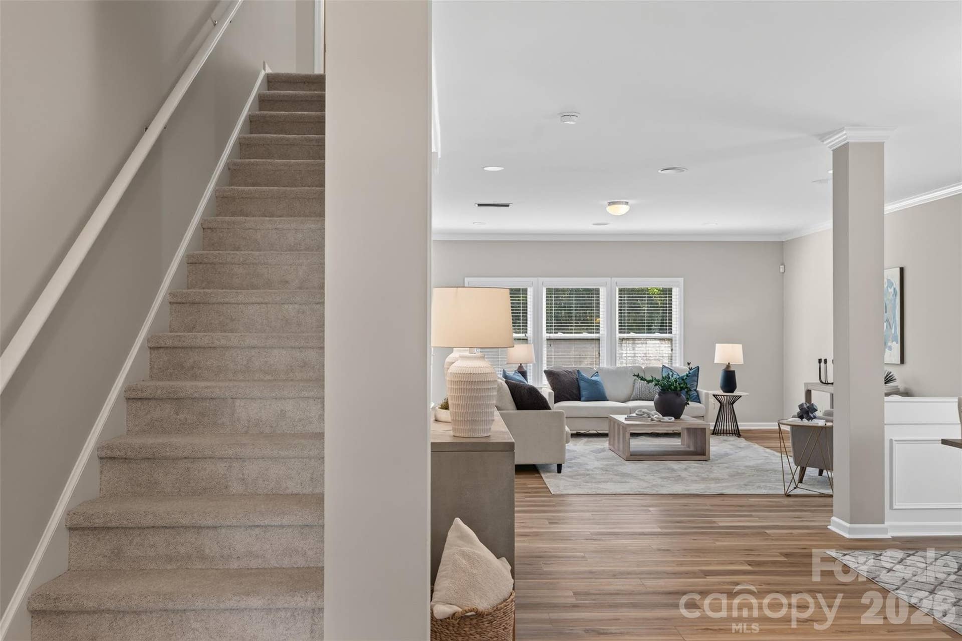 So much natural light in this home, plus freshly painted and all new flooring.