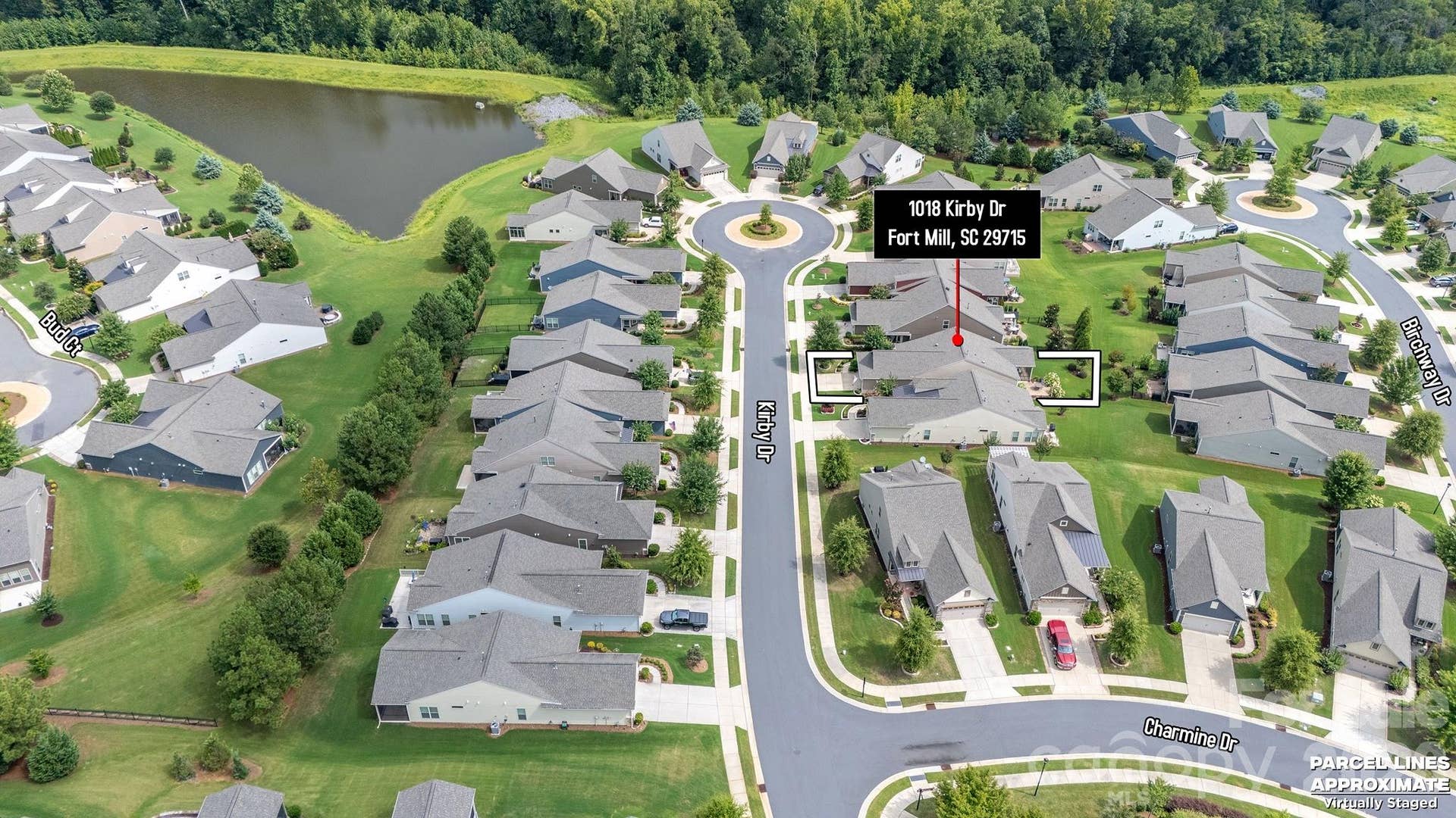 1018 Kirby Drive, Fort Mill, SC 29715 Aerial view of cul-de-sac