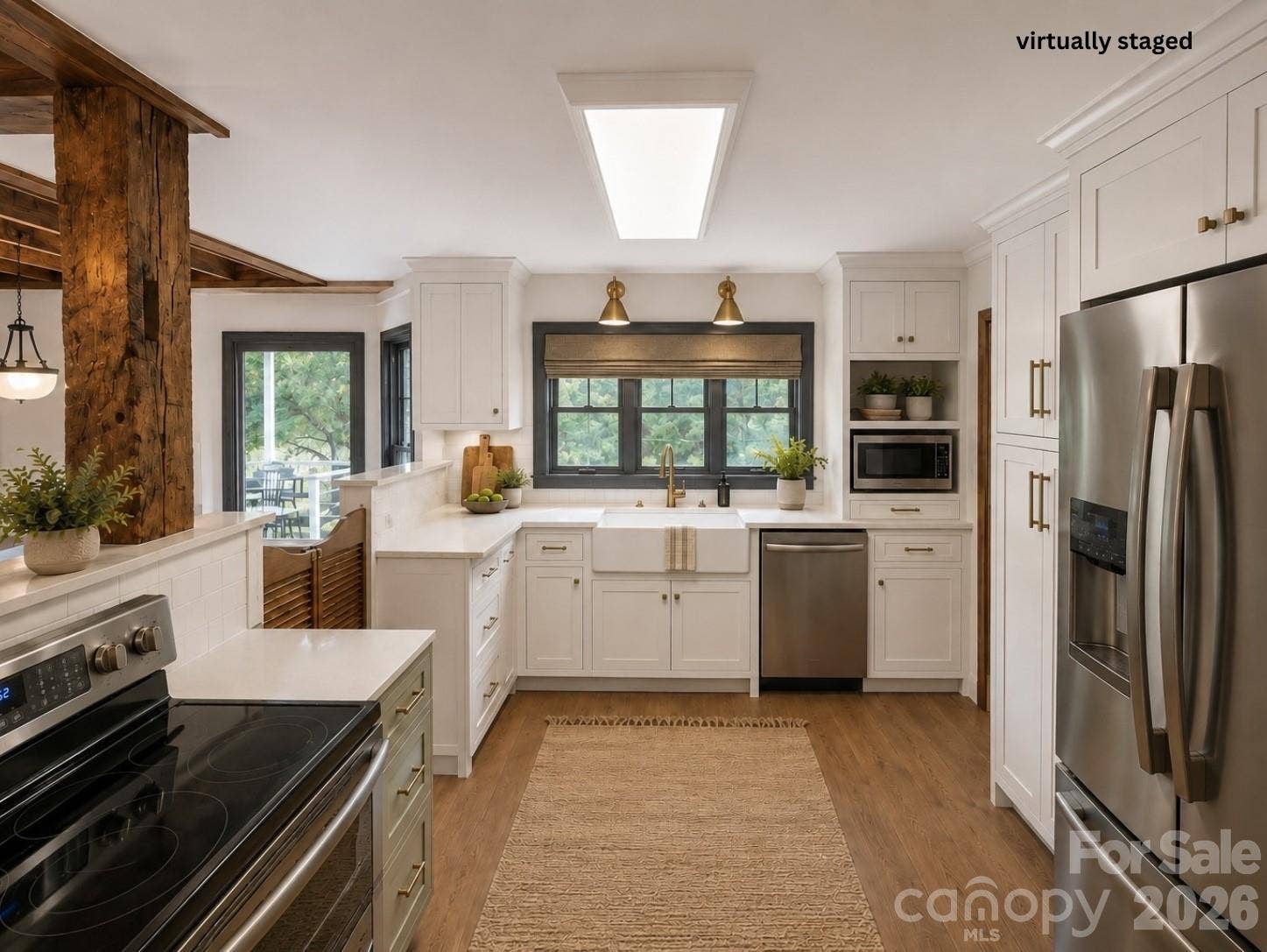 Virtually staged kitchen, come make it your own!