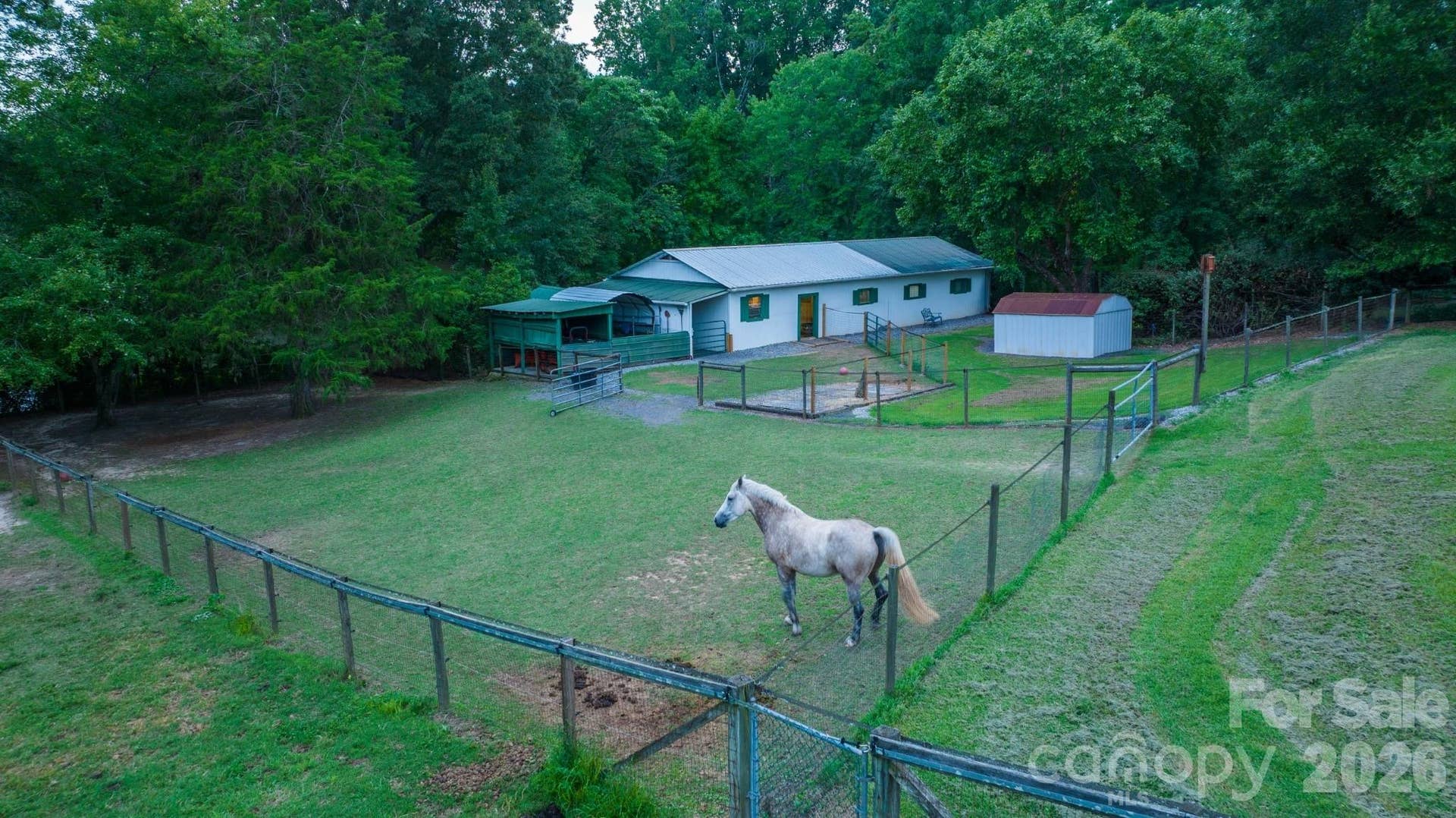 4 interconnected fenced pastures with electric top strand
