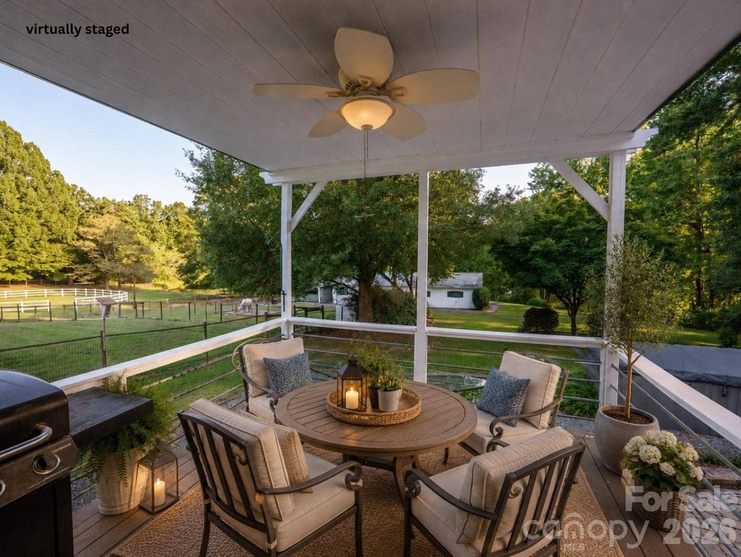 Virtually staged porch