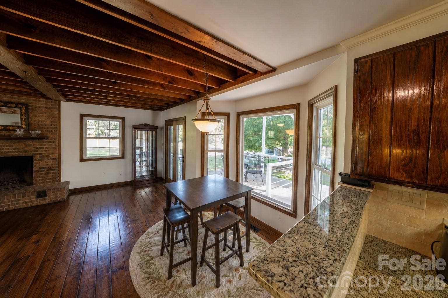 Dining area adjacent to the kitchen and living area