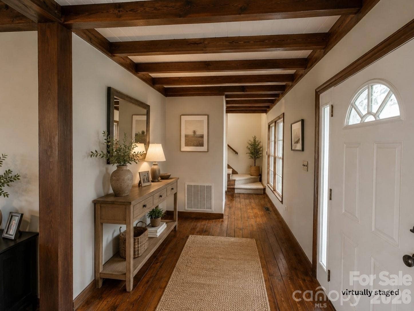 virtually staged foyer