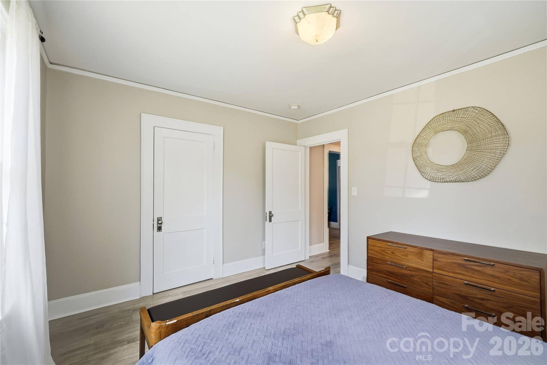 Closet spaces offer plenty of storage, with easy access to the hallway and the rest of the home.