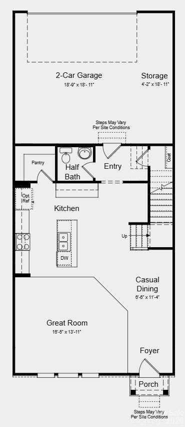 Additional Highlights include: Laminate flooring at great room, tub and shower at primary bathroom, slide-in range package, and trash rollout cabinet.