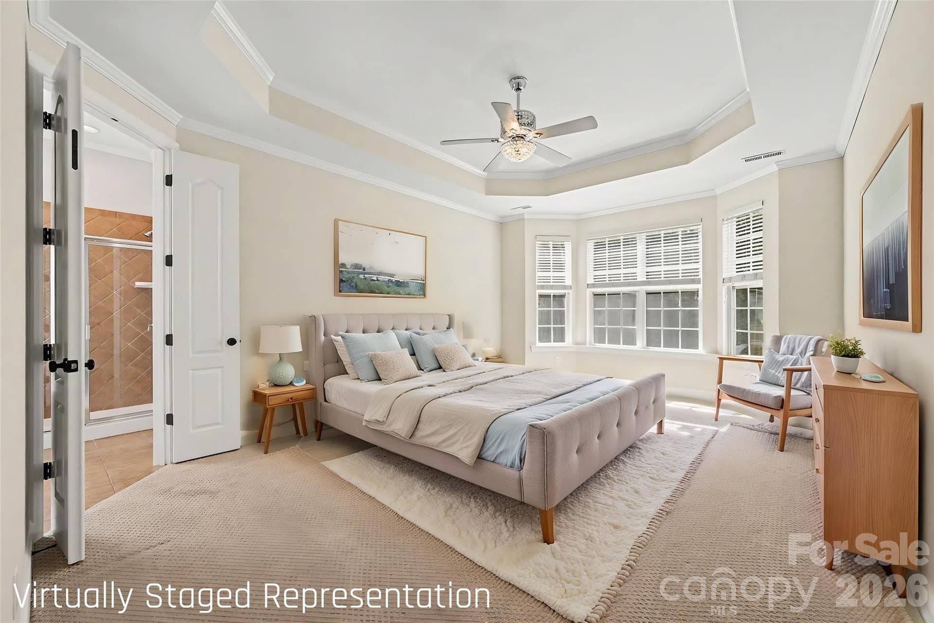 Primary Bedroom on main *Virtually Staged*