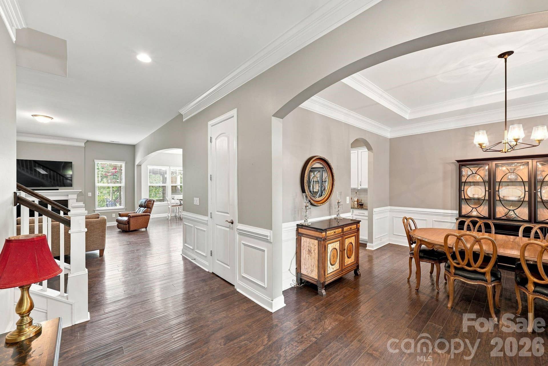 Bright open foyer leads to dining room and main living area