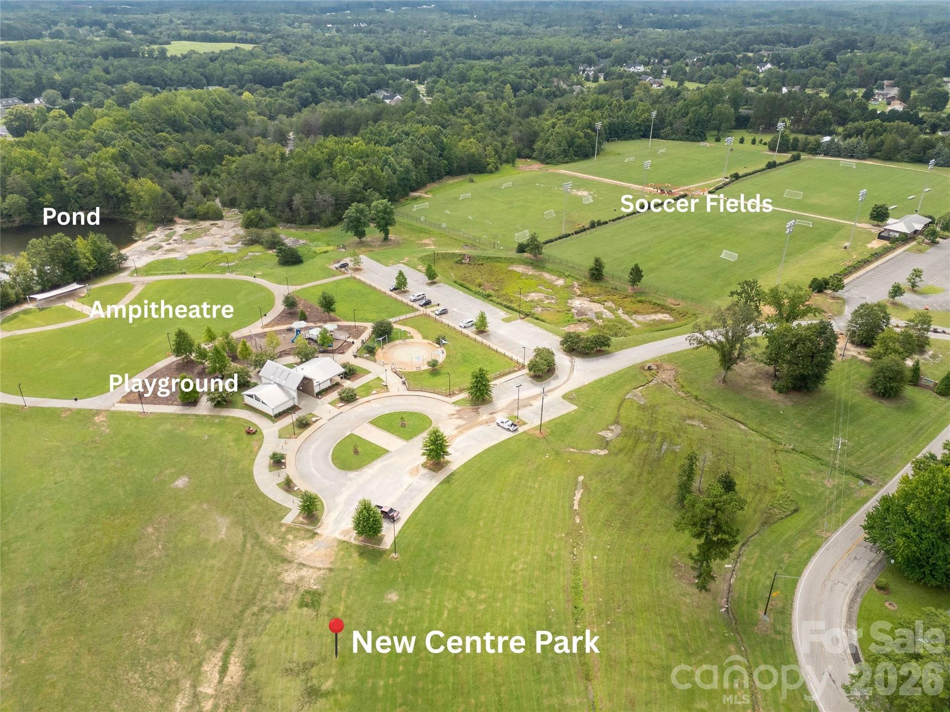 901 Clover Park Drive, Clover, SC 29710 New Centre Park Aerial