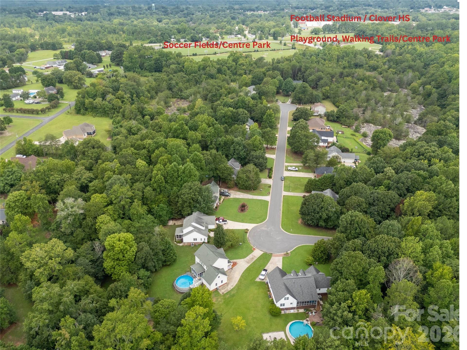 901 Clover Park Drive, Clover, SC 29710 Neighborhood Overview Aerial