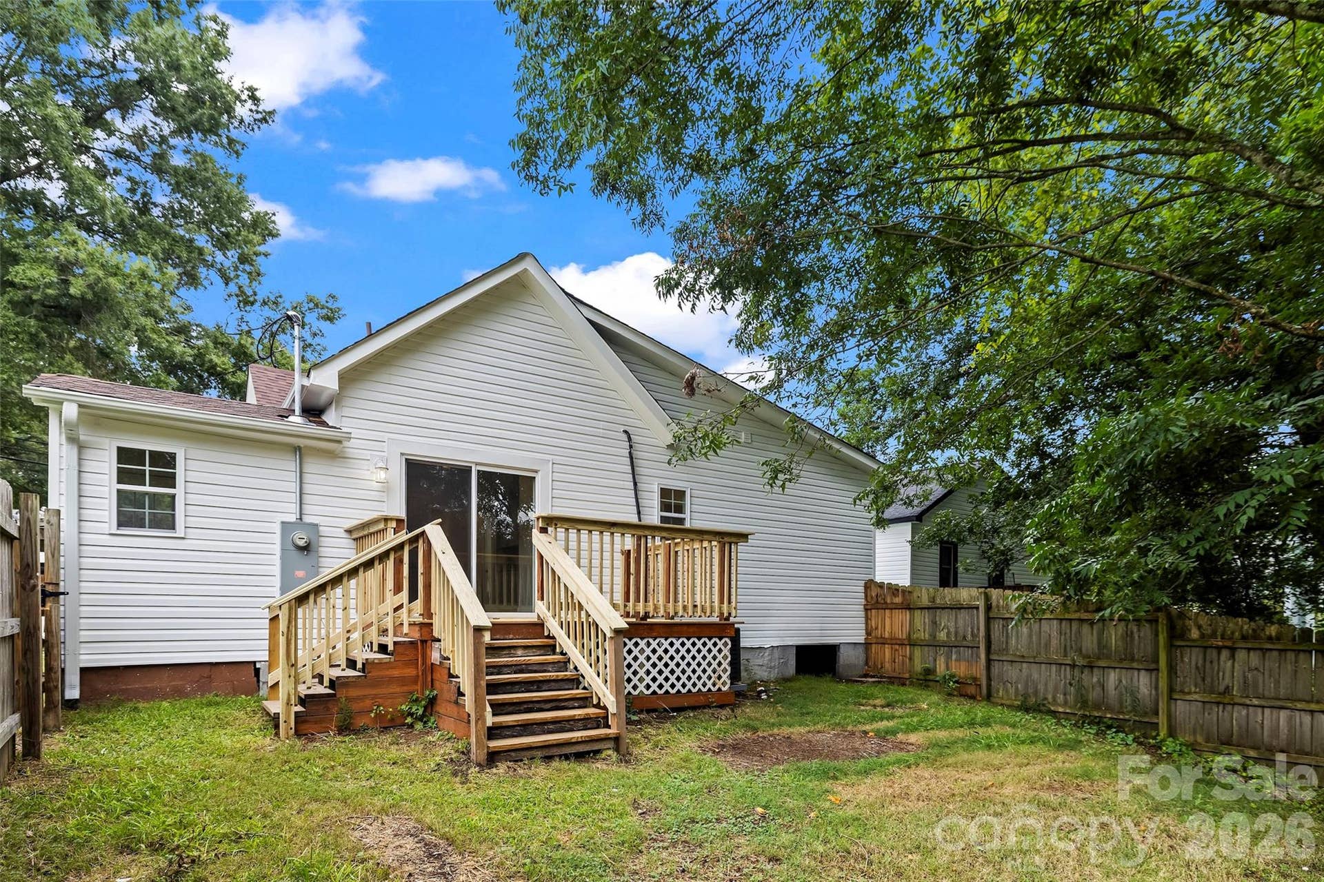 605 Kings Mountain Street, Clover, SC 29710 back of house, deck anf fenced backyard