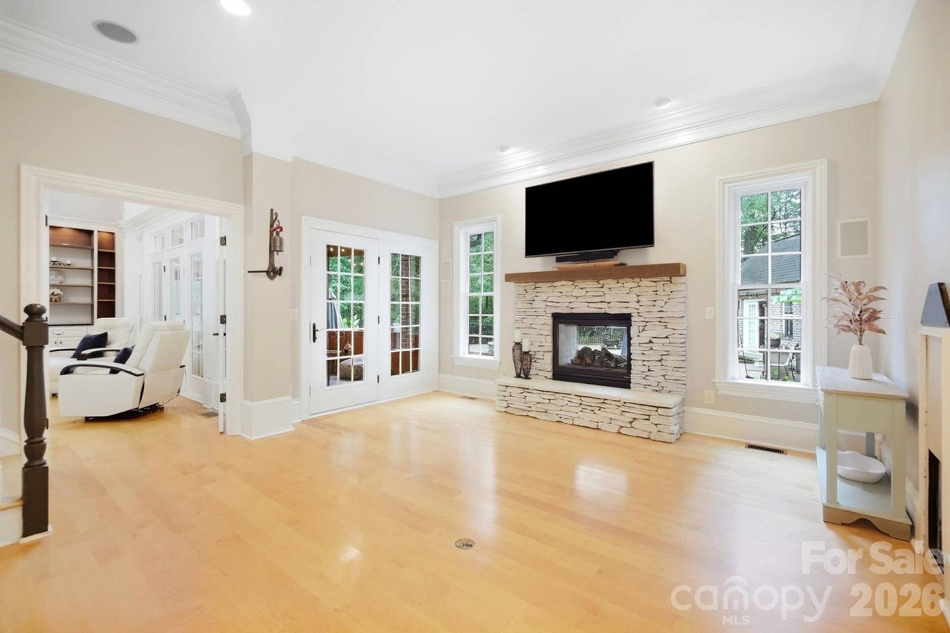 Den with Fireplace