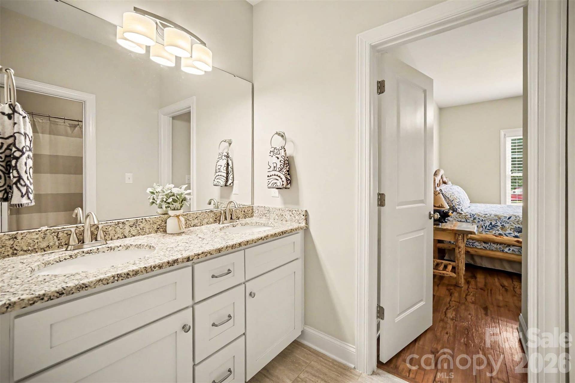 Jack-n-Jill bathroom.