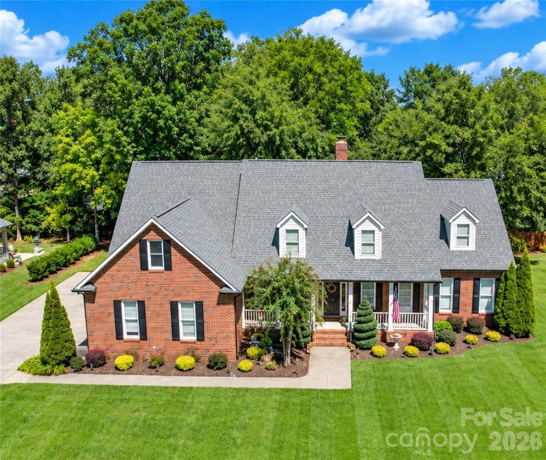 5480 Glen Forest Drive, Charlotte, NC 28226 Welcoming Front Porch: with New Columns (7/2025), New Railings (7/2026)