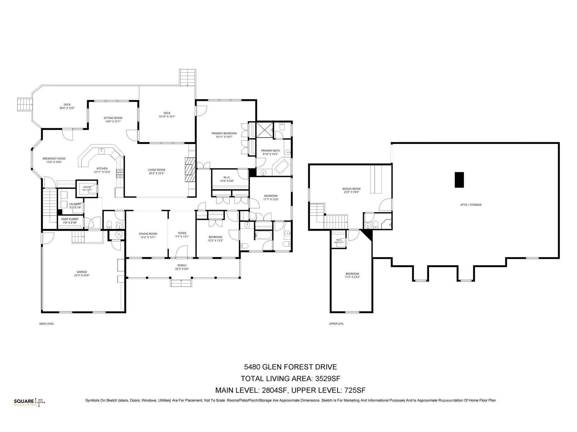5480 Glen Forest Drive, Charlotte, NC 28226 Look at the huge UNFINISHED Attic in the second floor: ilustrating the potential for adding rooms. House Blue PRints available for next owner.