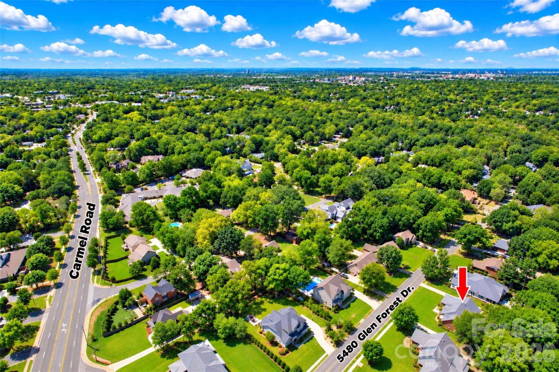 5480 Glen Forest Drive, Charlotte, NC 28226 Ballantyne Area to the south and Pineville too.