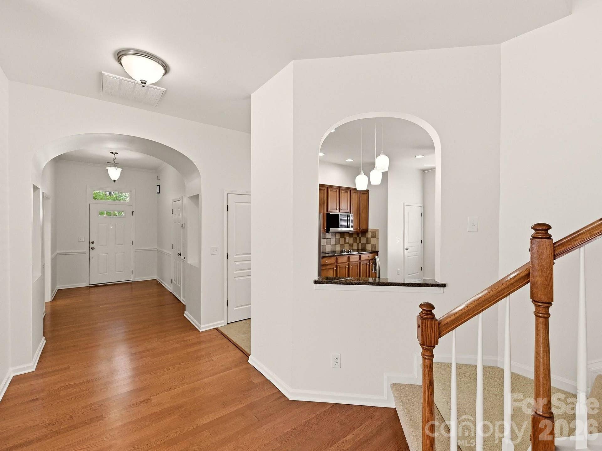 Foyer and kitchen