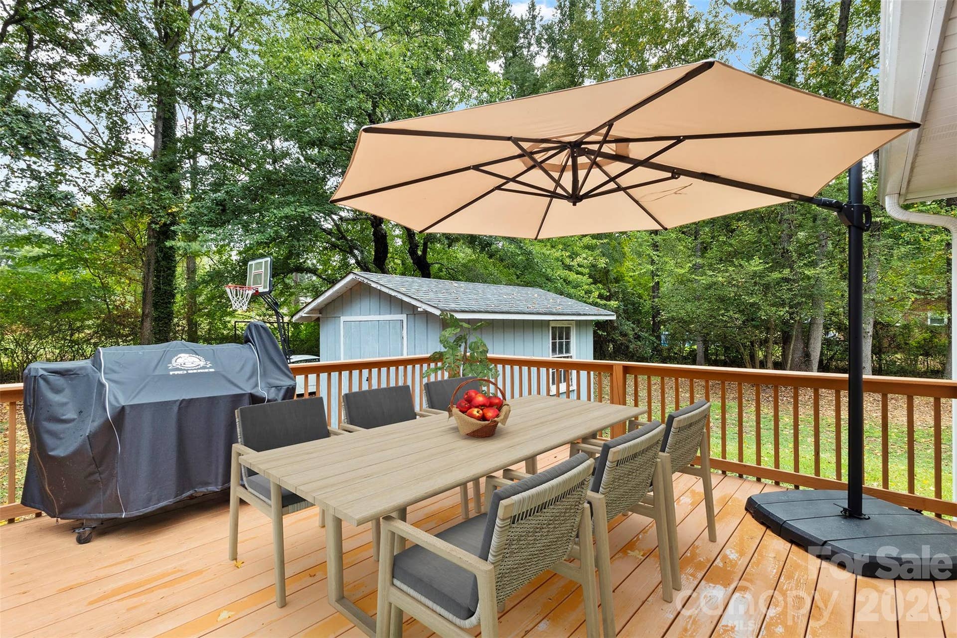 Virtually Staged Back Deck