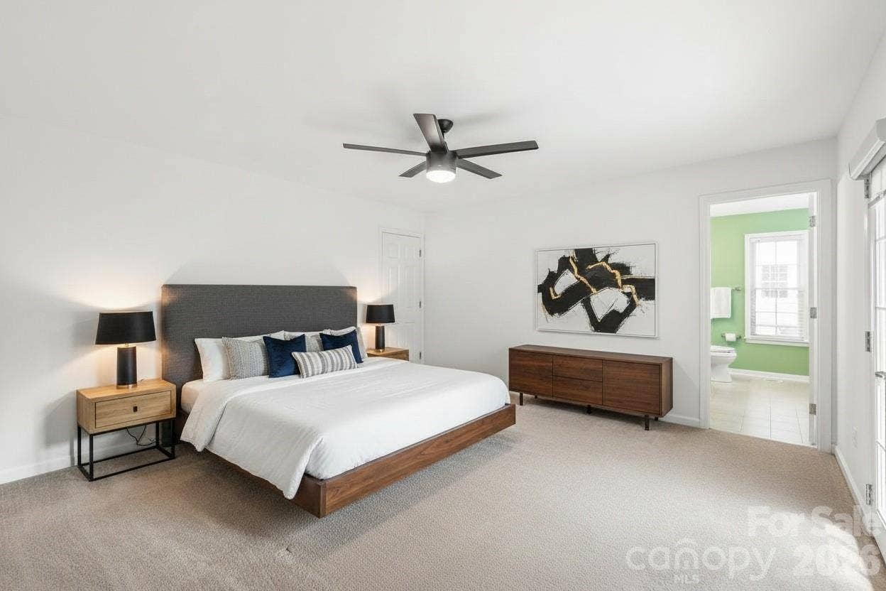 The ultimate primary suite retreat! Featuring a fully renovated en-suite bath (2019) and direct access to your private back porch...step right outside to enjoy morning breezes without ever leaving your bedroom. Virtually Staged.