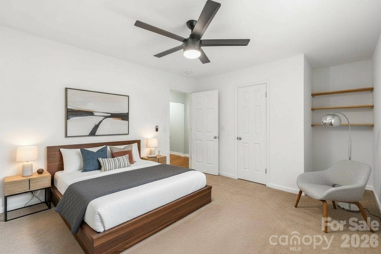 Bedroom 3 brings even more space and light to this move-in ready ranch. Virtually Staged.