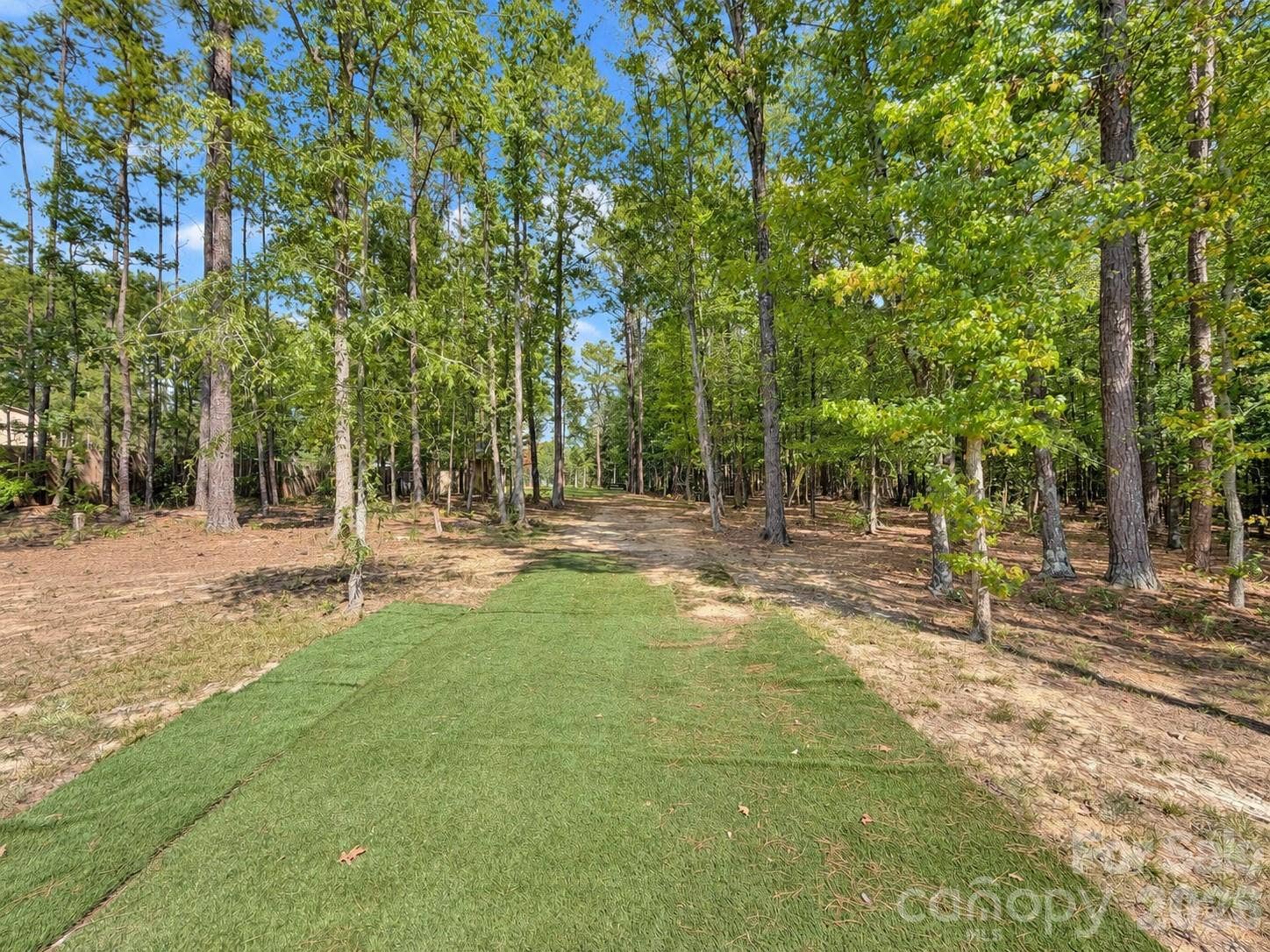 9201 Providence Road S, Waxhaw, NC 28173 Turf walk way to the secondary back yard through the woods
