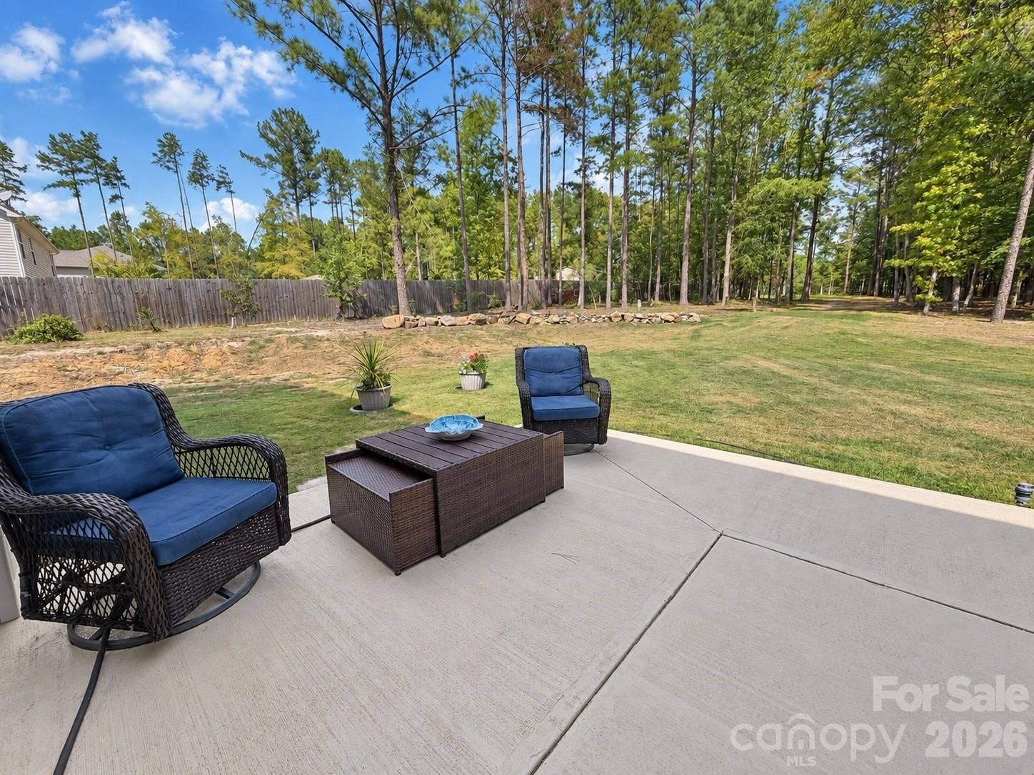 9201 Providence Road S, Waxhaw, NC 28173 Patio overlooks the expansive fenced back yard