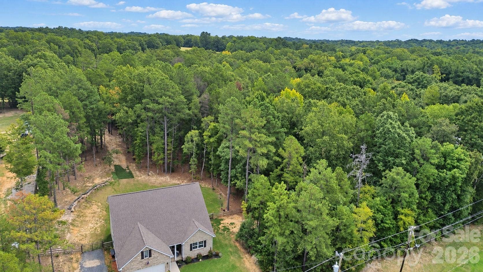 9201 Providence Road S, Waxhaw, NC 28173 Tons of privacy with woods!
