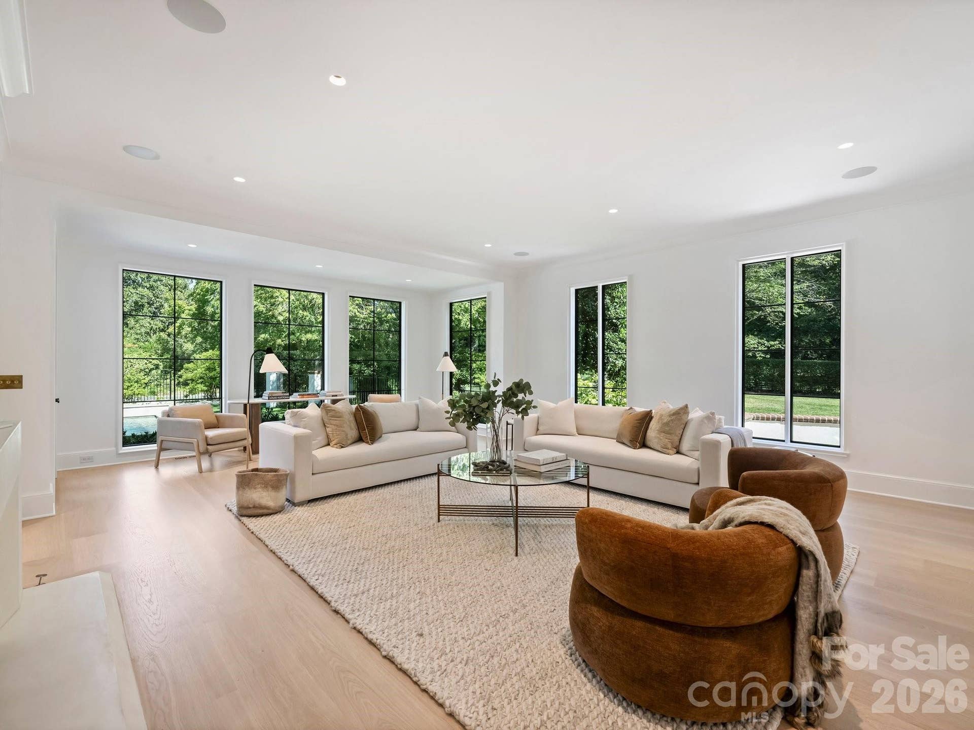 Oversized family room with room for multiple seating areas