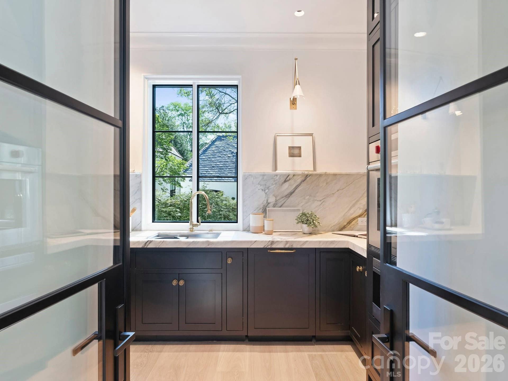 Custom steel doors into the scullery