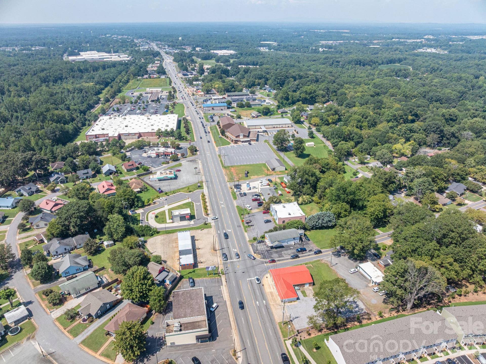 Aerial View showing downton