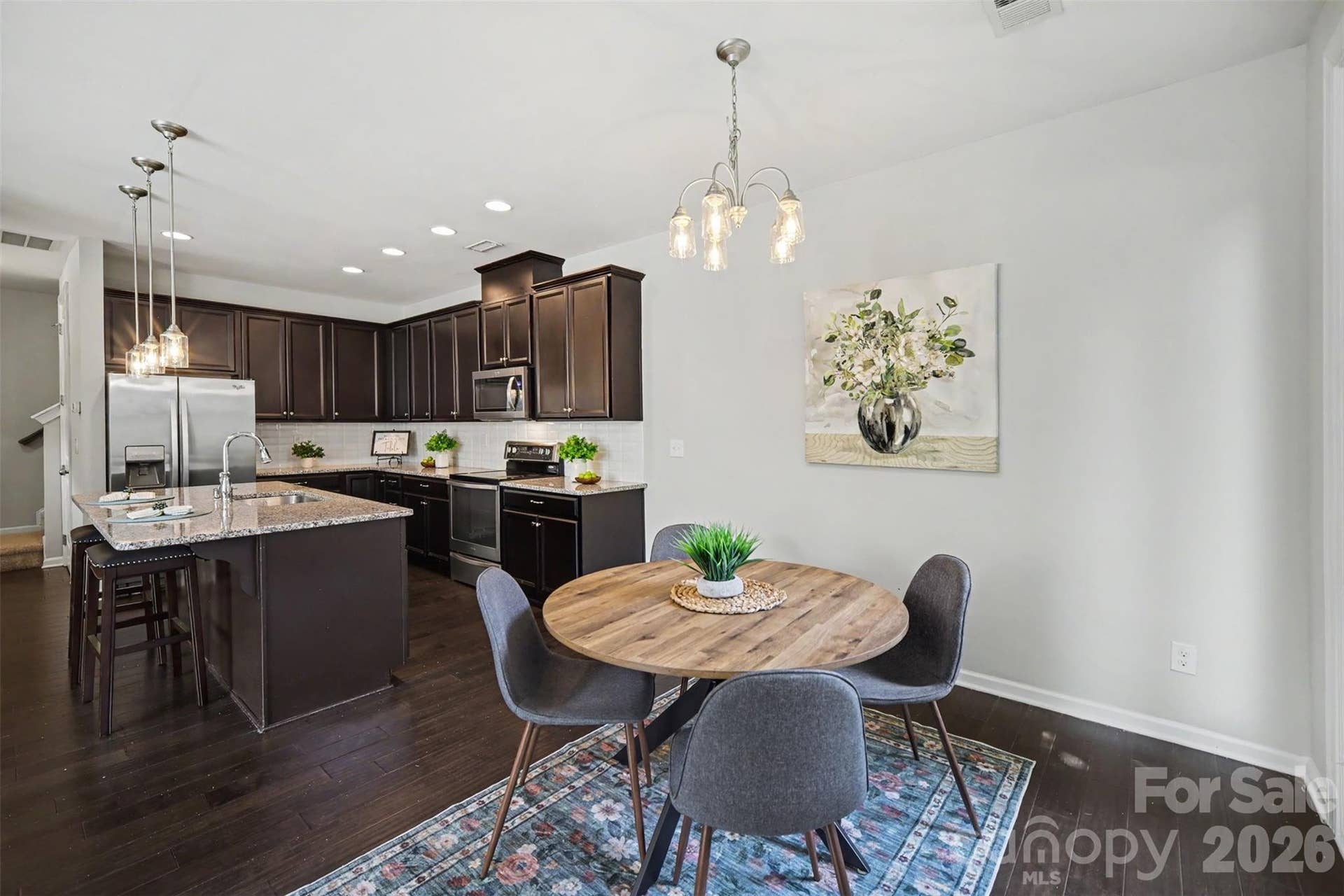 Spacious kitchen with island