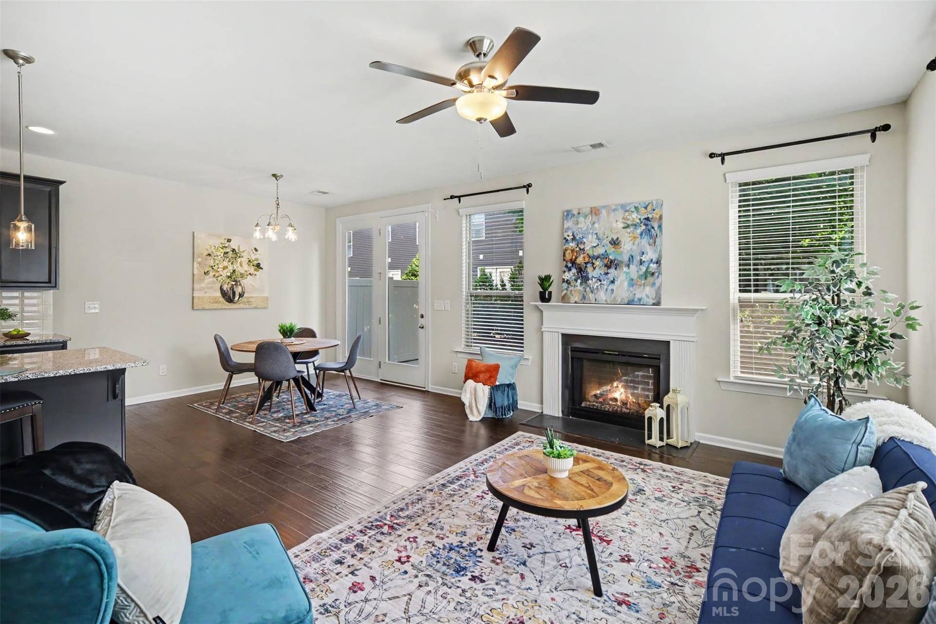 Living room overlooking the dining area