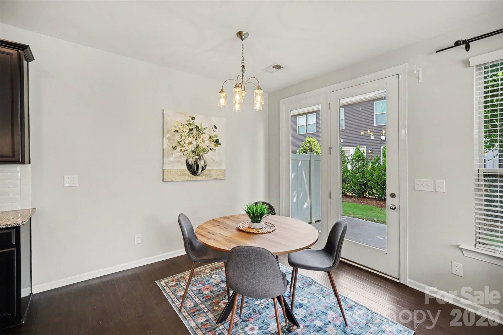 Dining area with access to patio