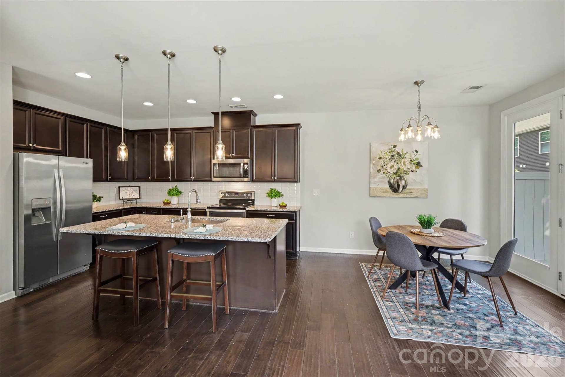 Spacious kitchen with island