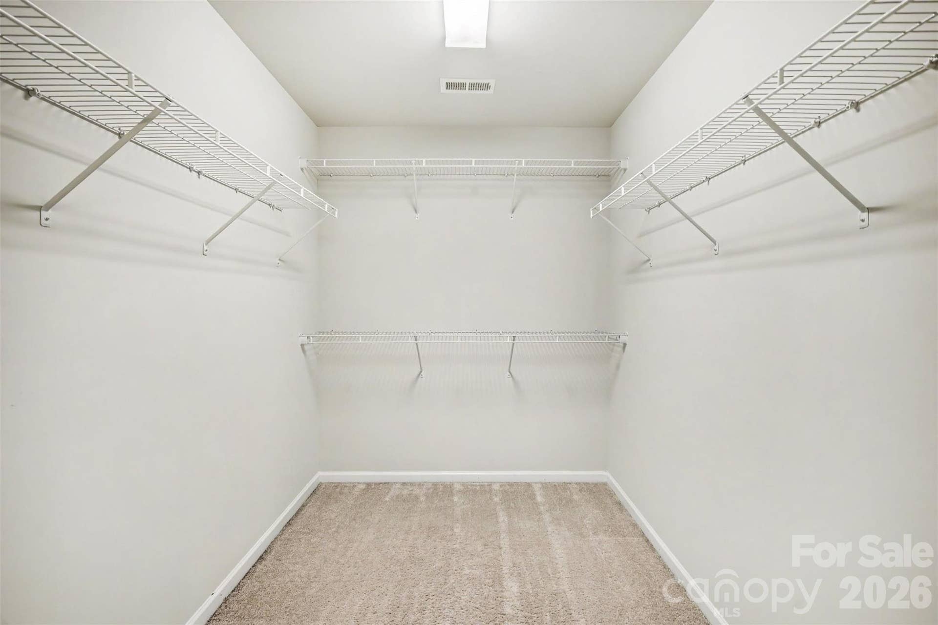 Large walk-in primary closet