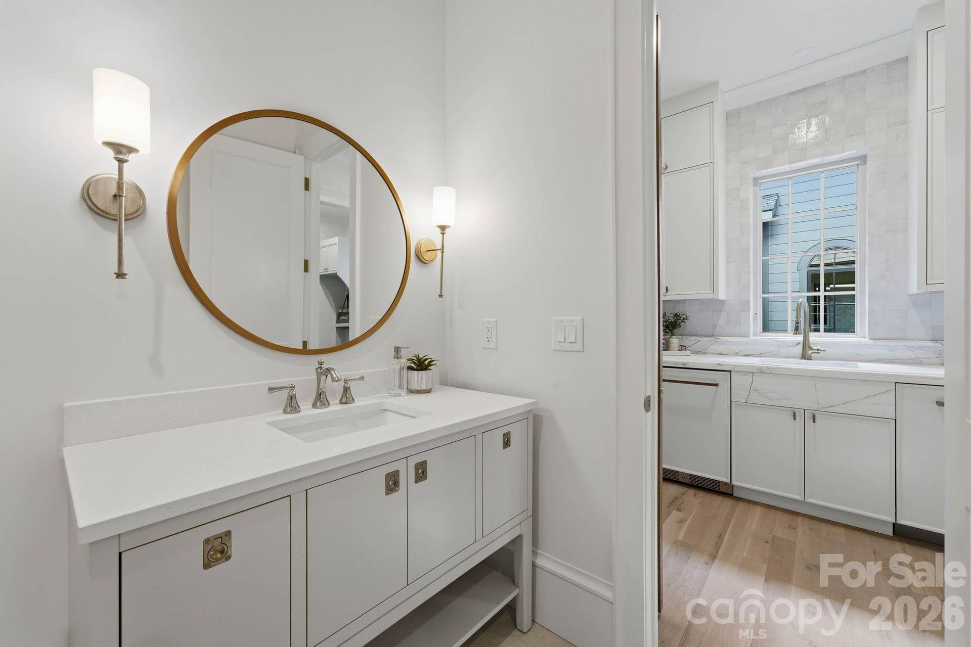 1st Floor Full Bath Vanity - Entry to the Scullery to right